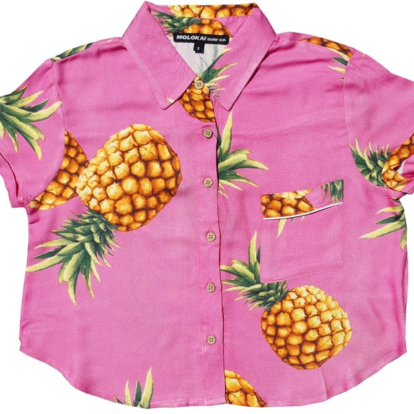 Pink pineapple short sleeve - Picture 4 of 6